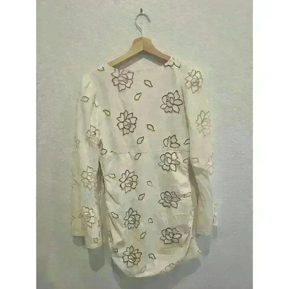 For Love & Lemons Renne bell sleeves Mini SZ L - Picture 3 of 7